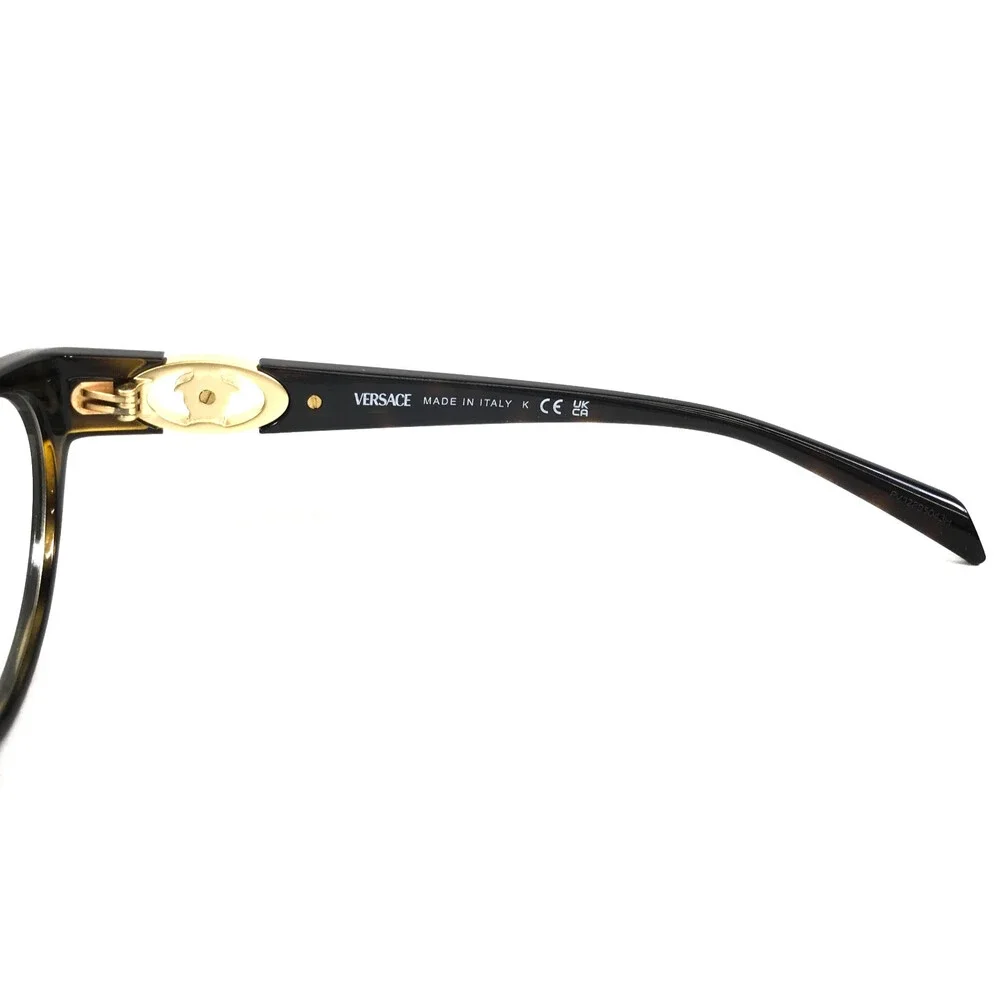 Versace Eyeglasses Frames MOD.3372-U 108 Tortoise Cat Eye Full Rim 52-17-140
